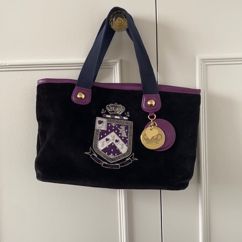 Black velvet juicy couture bag